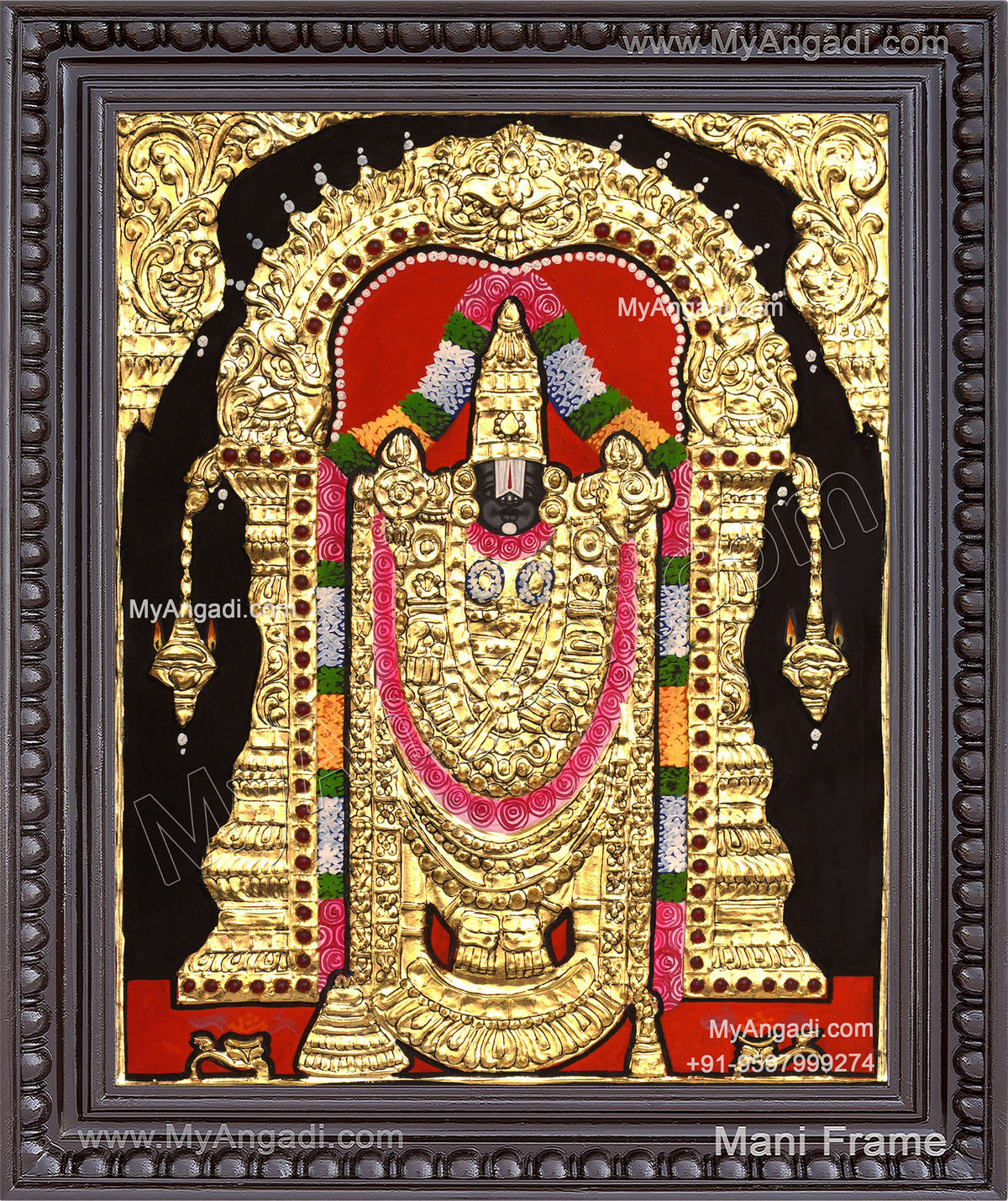 VenkateshwaraSwamy Tanjore Painting