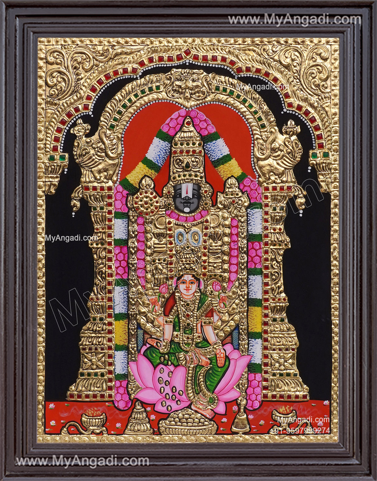 Balaji Lakshmi Tanjore Painting