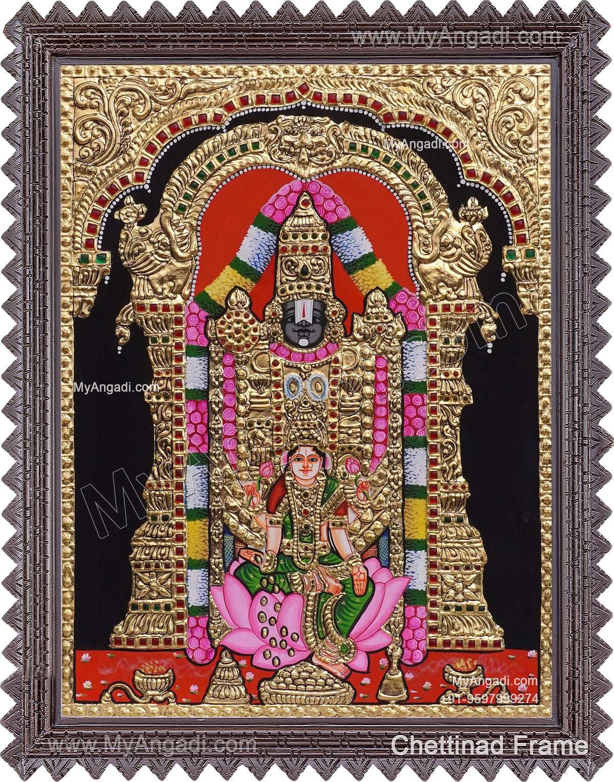 Balaji Lakshmi Tanjore Painting