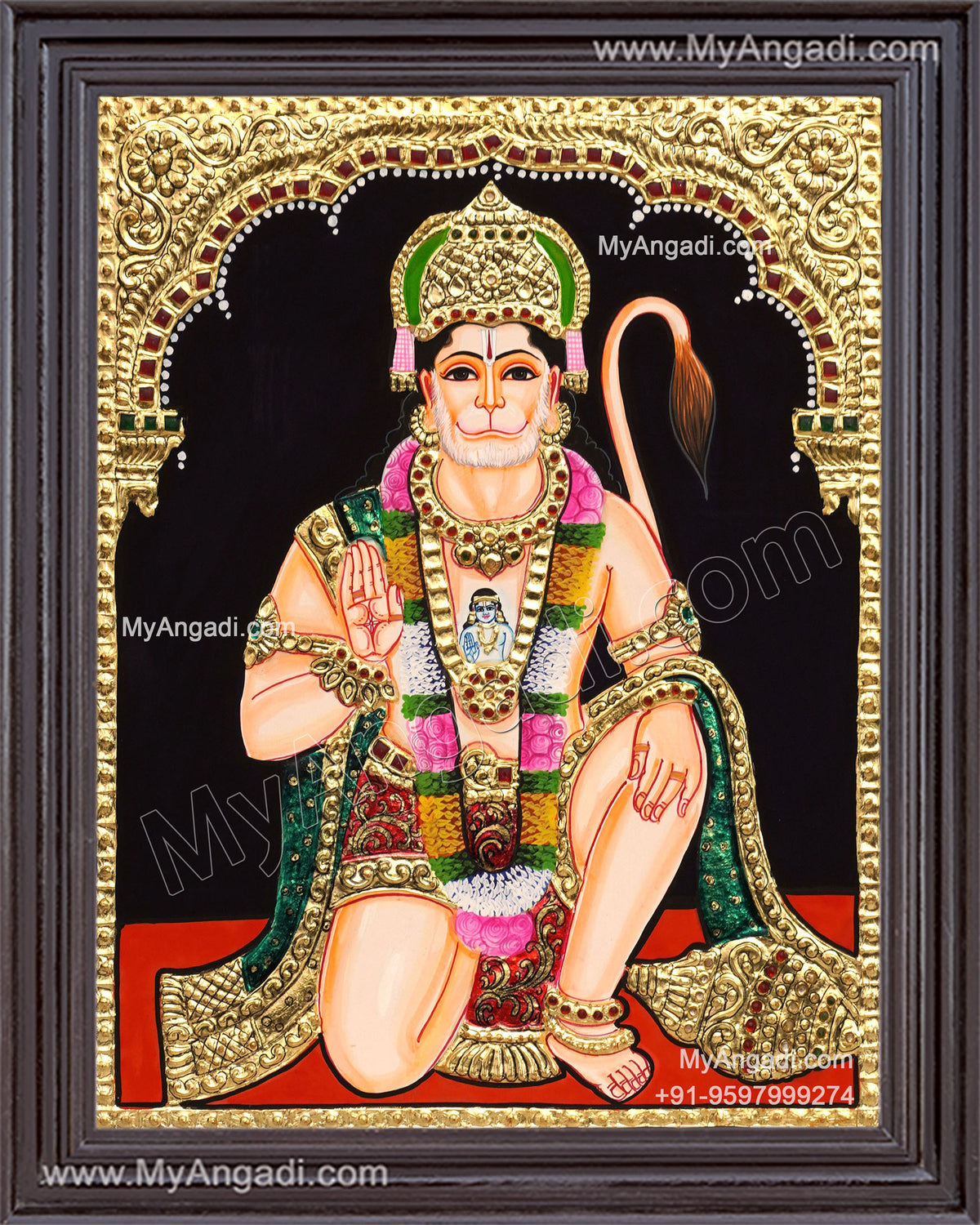 Hanuman Tanjore Painting