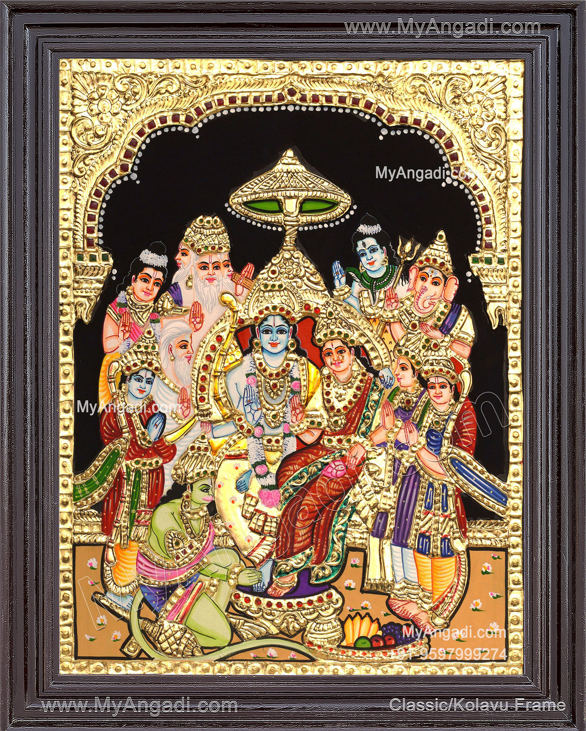 Ramar Pattabhisekam Tanjore Painting