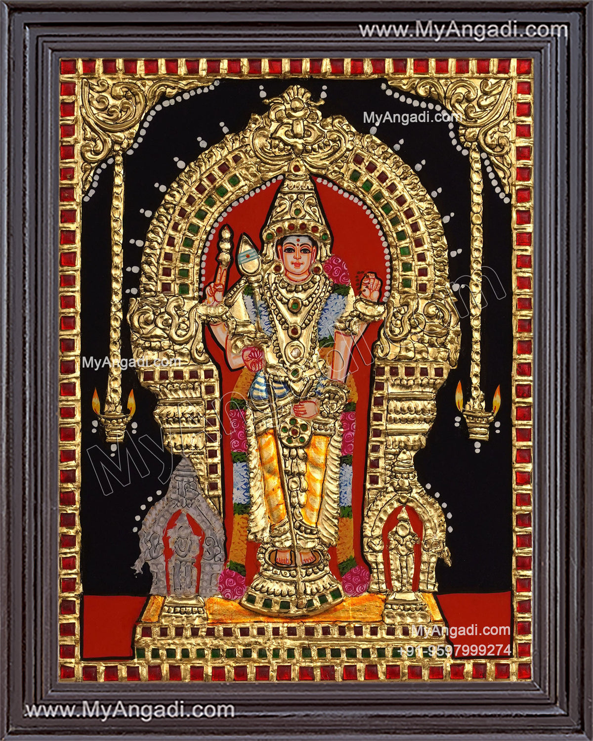 Thiruchendhur Murugar Tanjore Painting