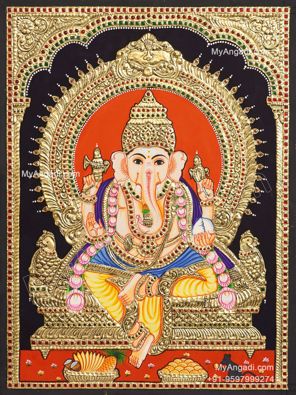 Ganapathy Tanjore Painting 