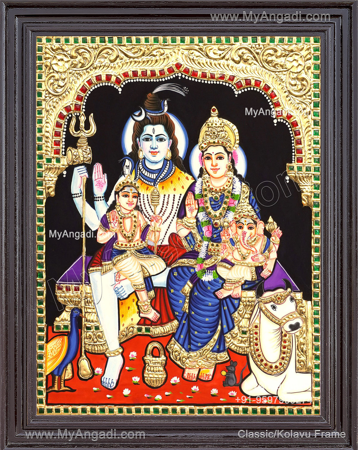 Shiva Family Tanjore Paintings