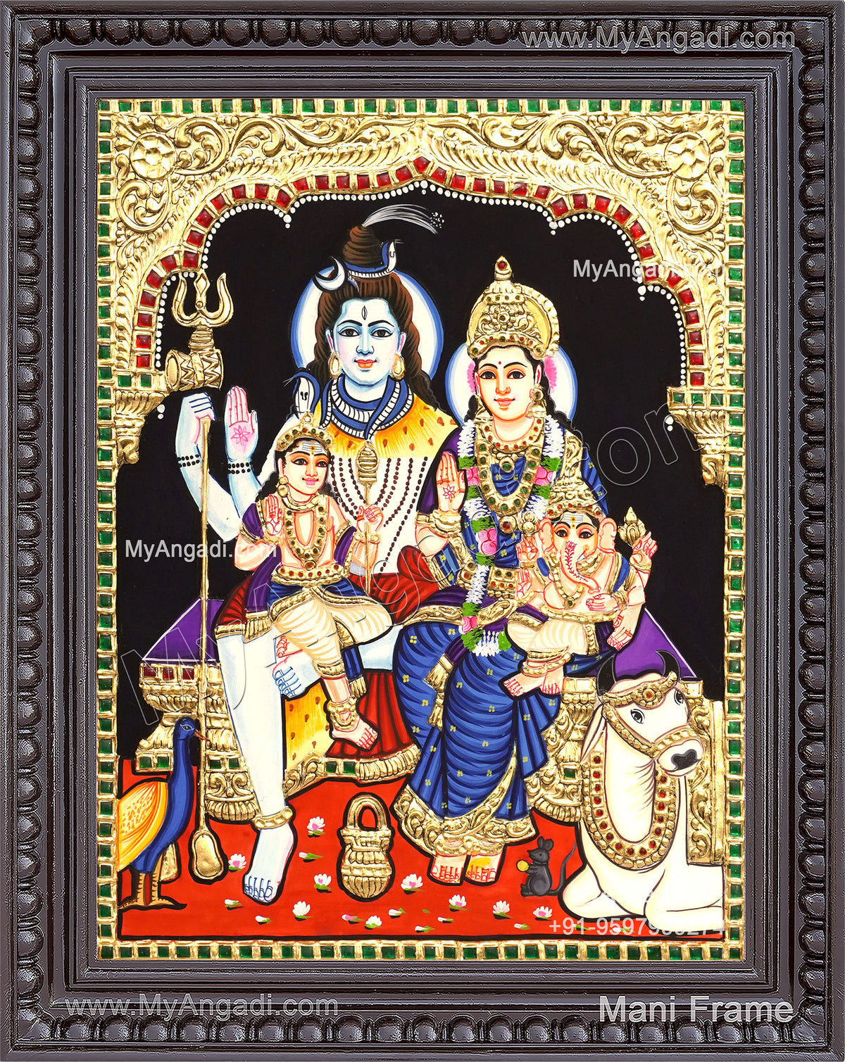 Shiva Family Tanjore Paintings