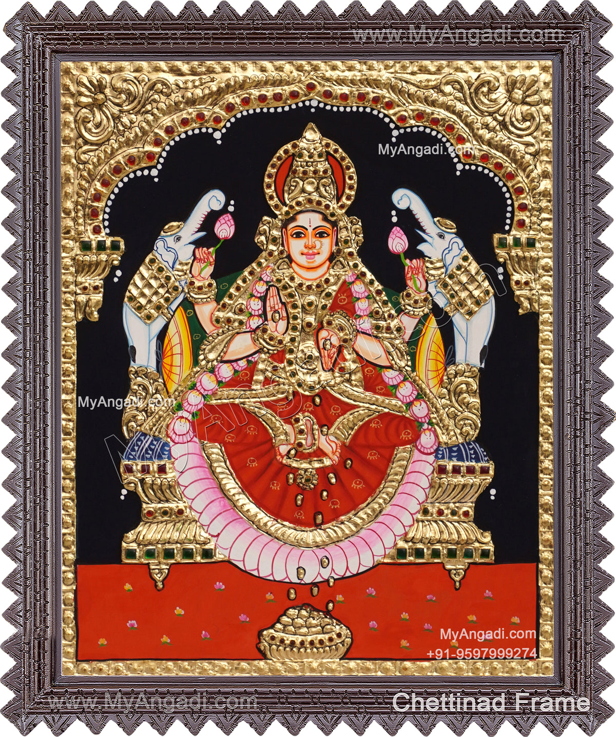 GajalakshmiTanjore Painting