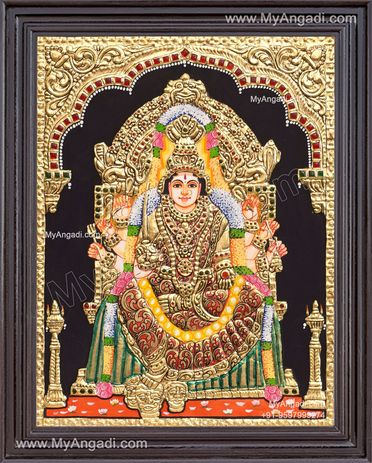 Samayapura Mariamman Tanjore Painting