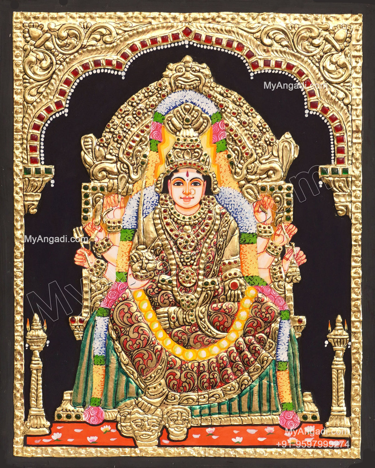 Samayapura Mariamman Tanjore Painting