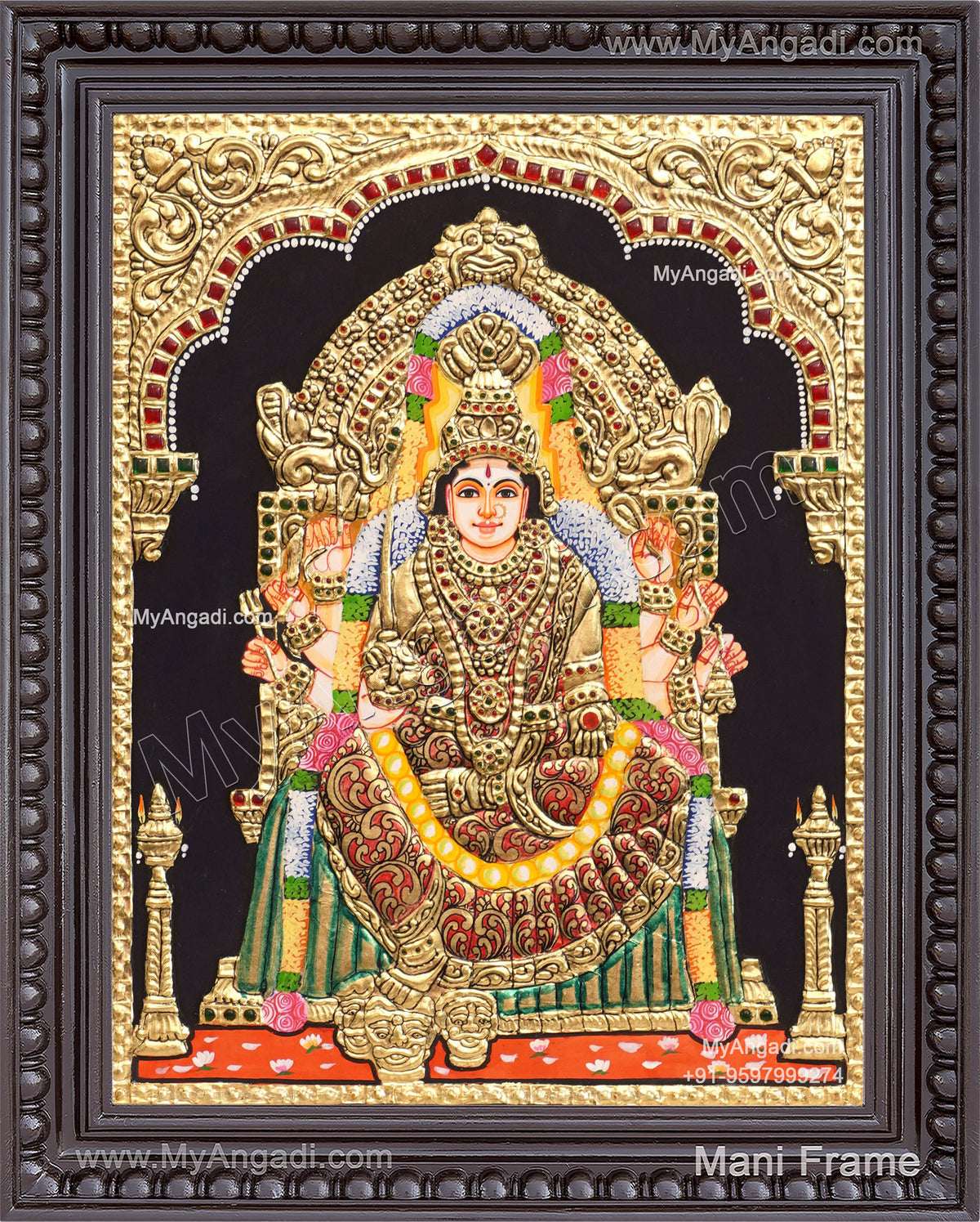 Samayapura Mariamman Tanjore Painting