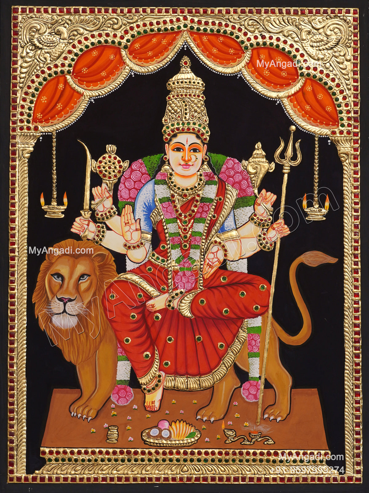 Durga Devi Tanjore Painting