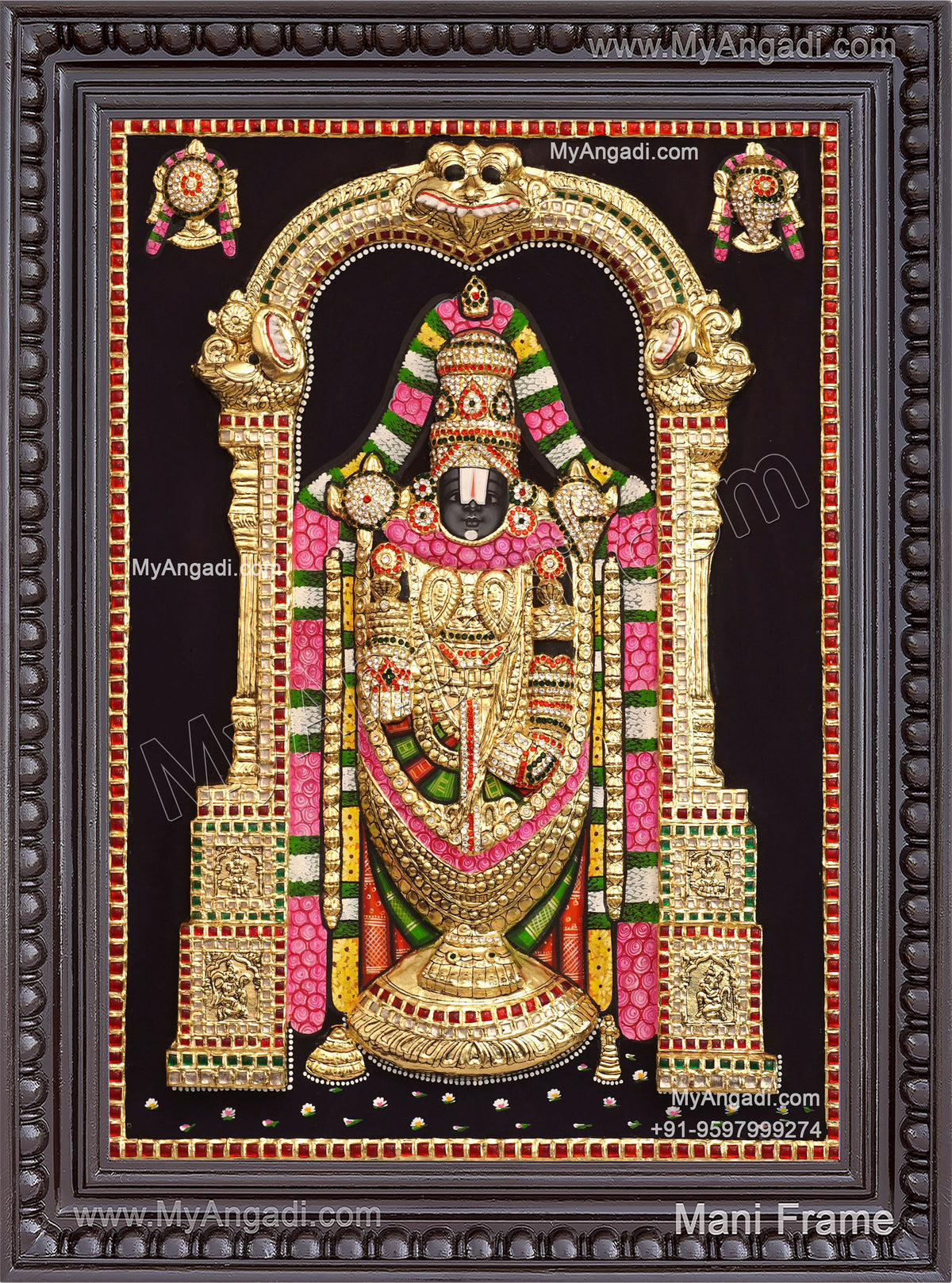 3D Balaji Tanjore Painting