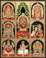 8 PanelTanjore Painting