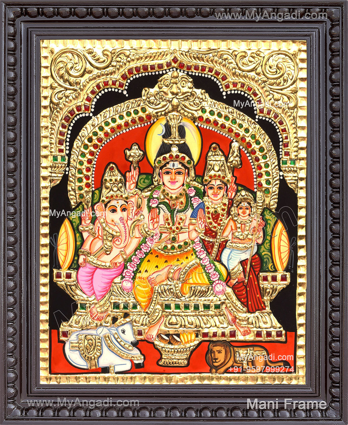 Shiva Family Tanjore Paintings