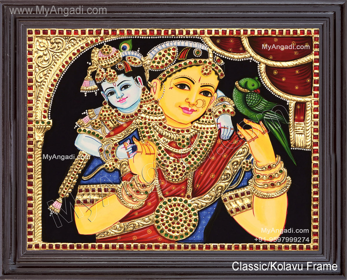 Yashoda Krishna Tanjore Painting