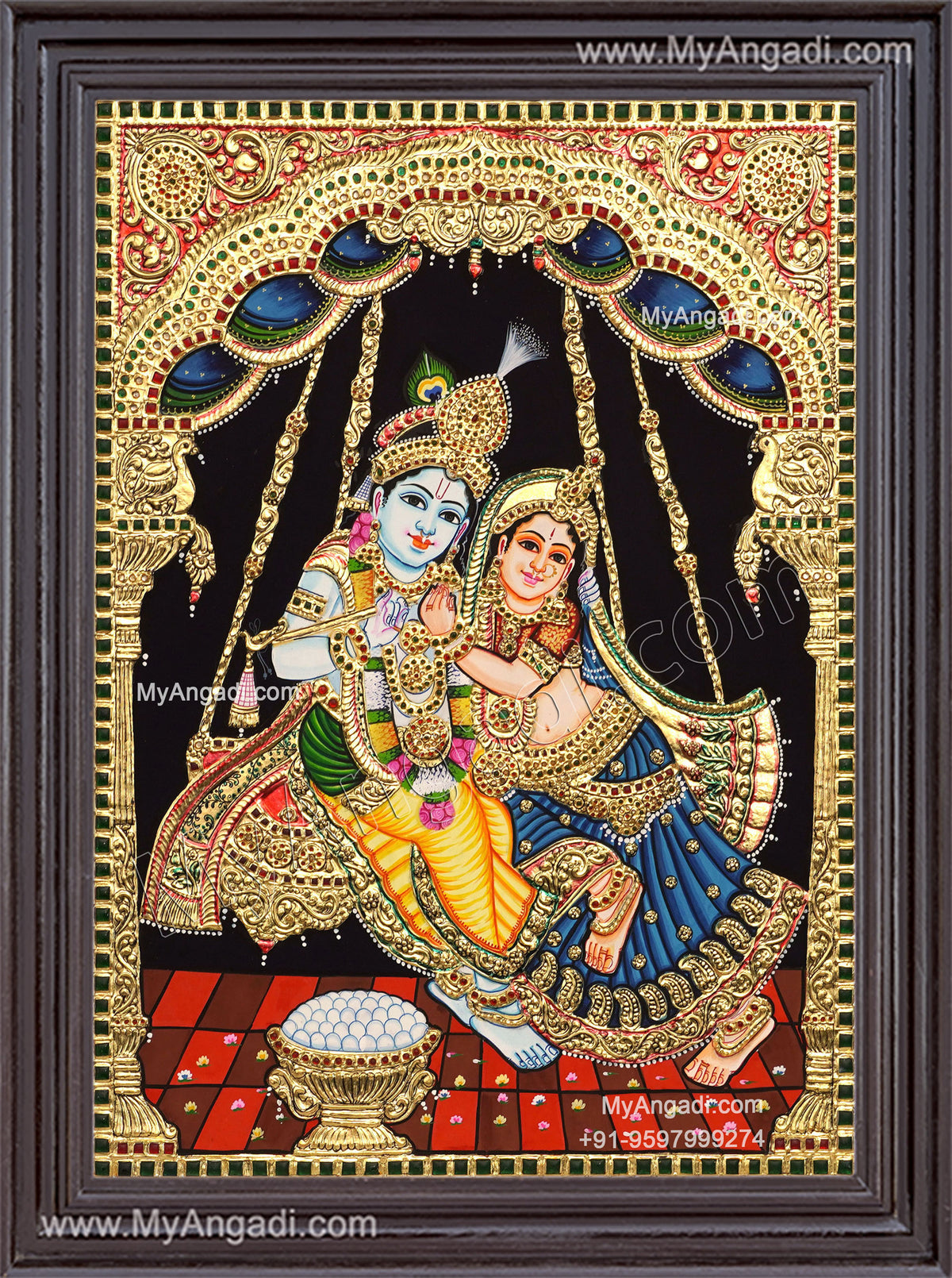 Radha Krishna Tanjore Paintings
