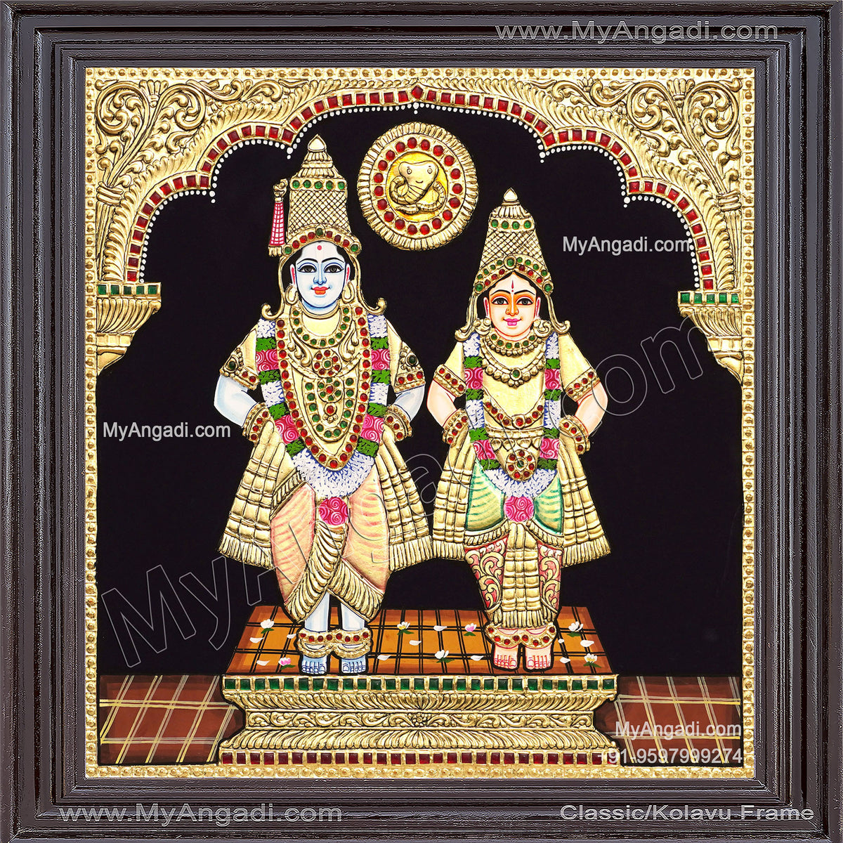 Vittal Rukmani Tanjore Painting