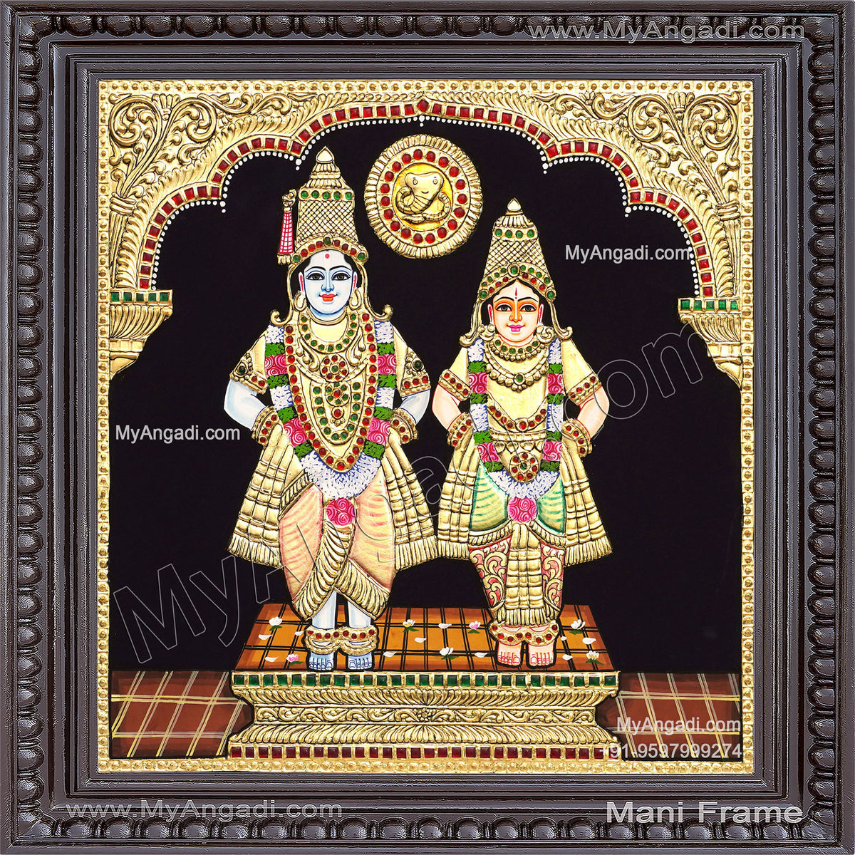 Vittal Rukmani Tanjore Painting