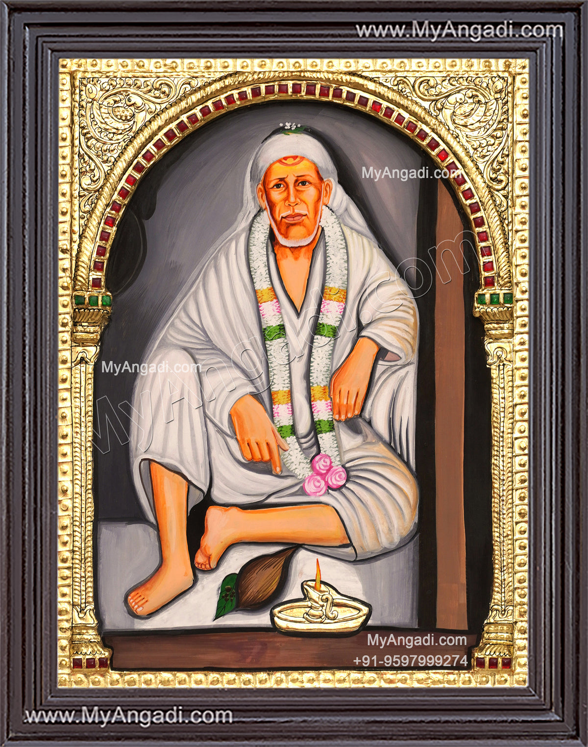 2D Shridi Saibaba Tanjore Painting