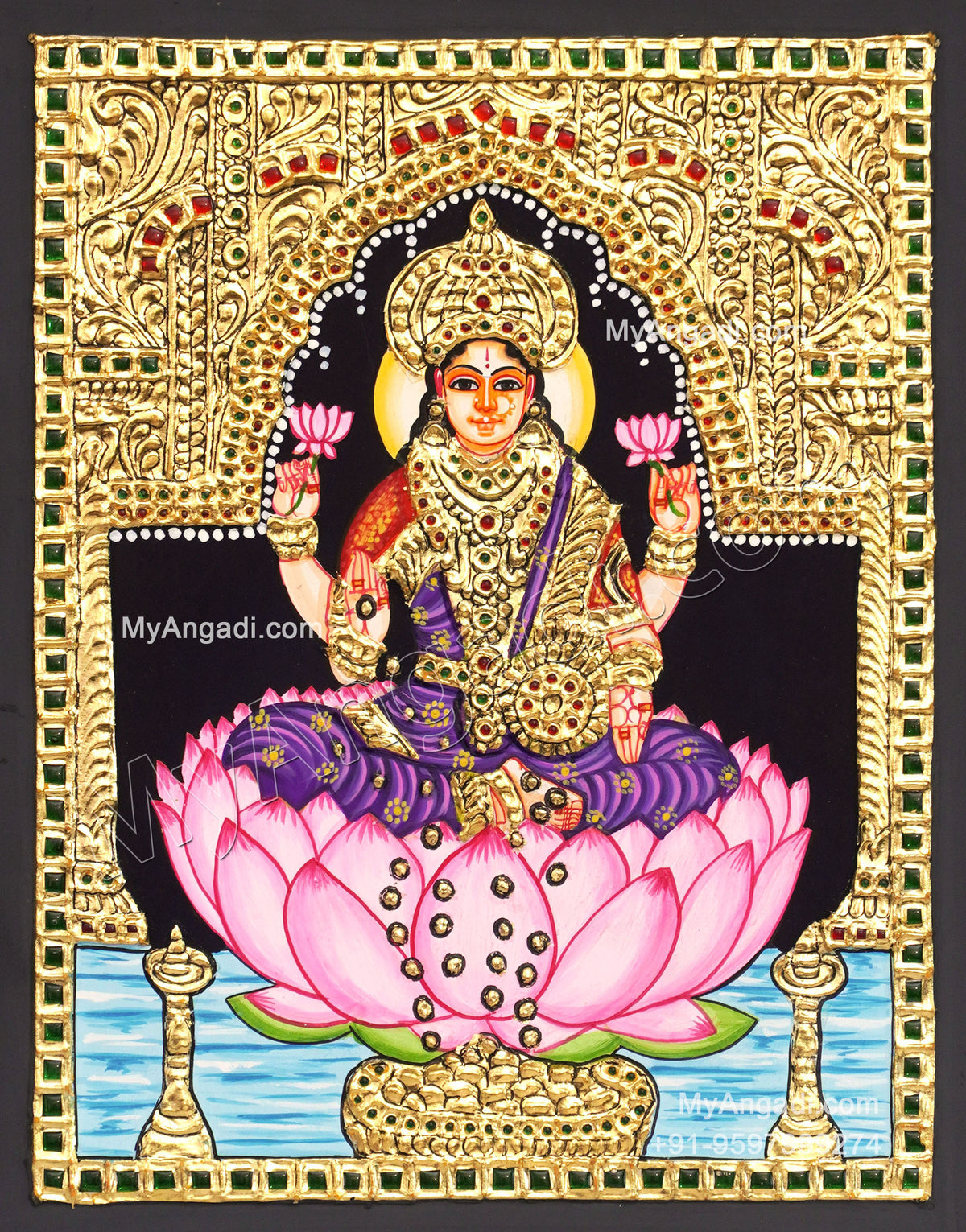 Dhanalakshmi Tanjore Painting