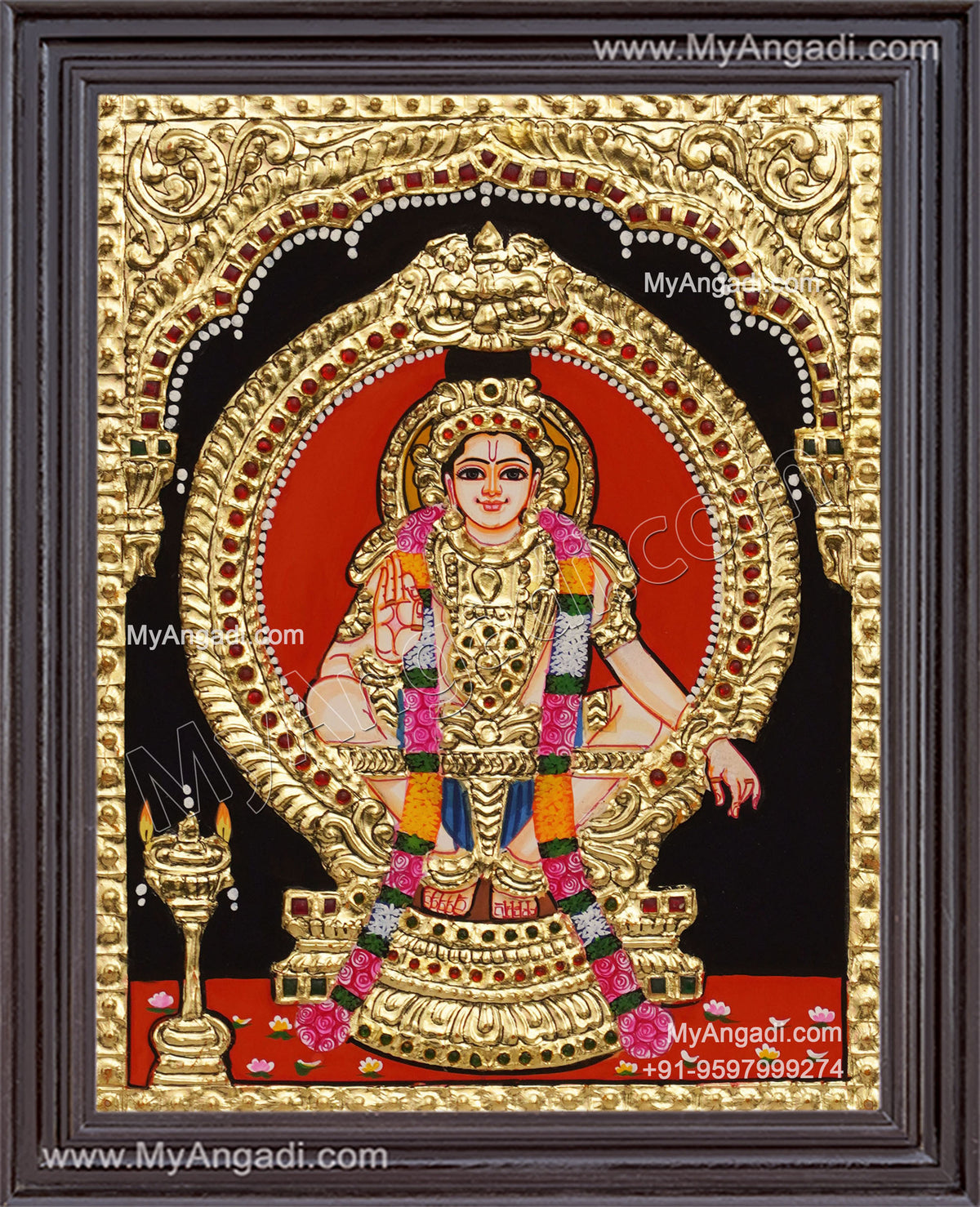 Aiyappan Tanjore Painting