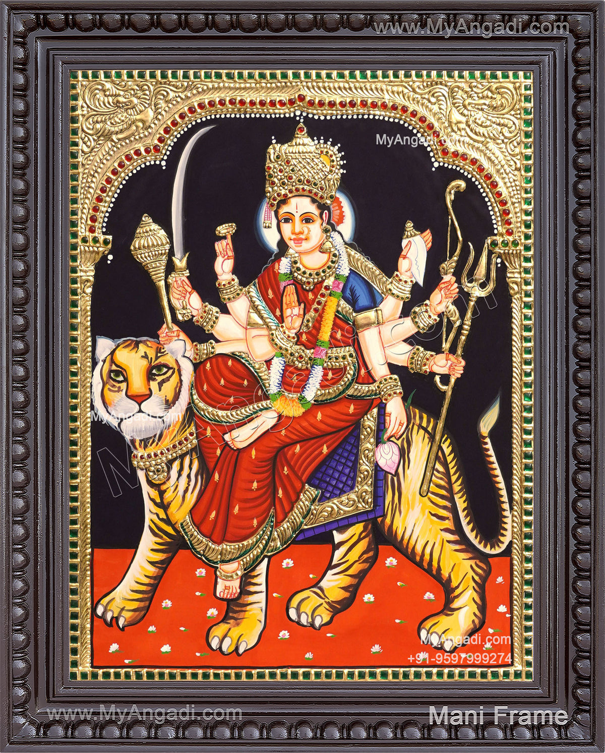 Durga Devi Tanjore Painting