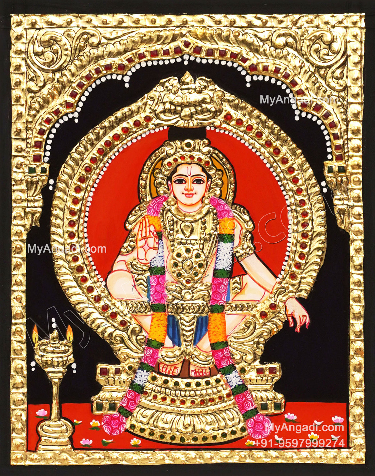 Aiyappan Tanjore Painting