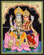 Vishnu Lakshmi Tanjore Painting