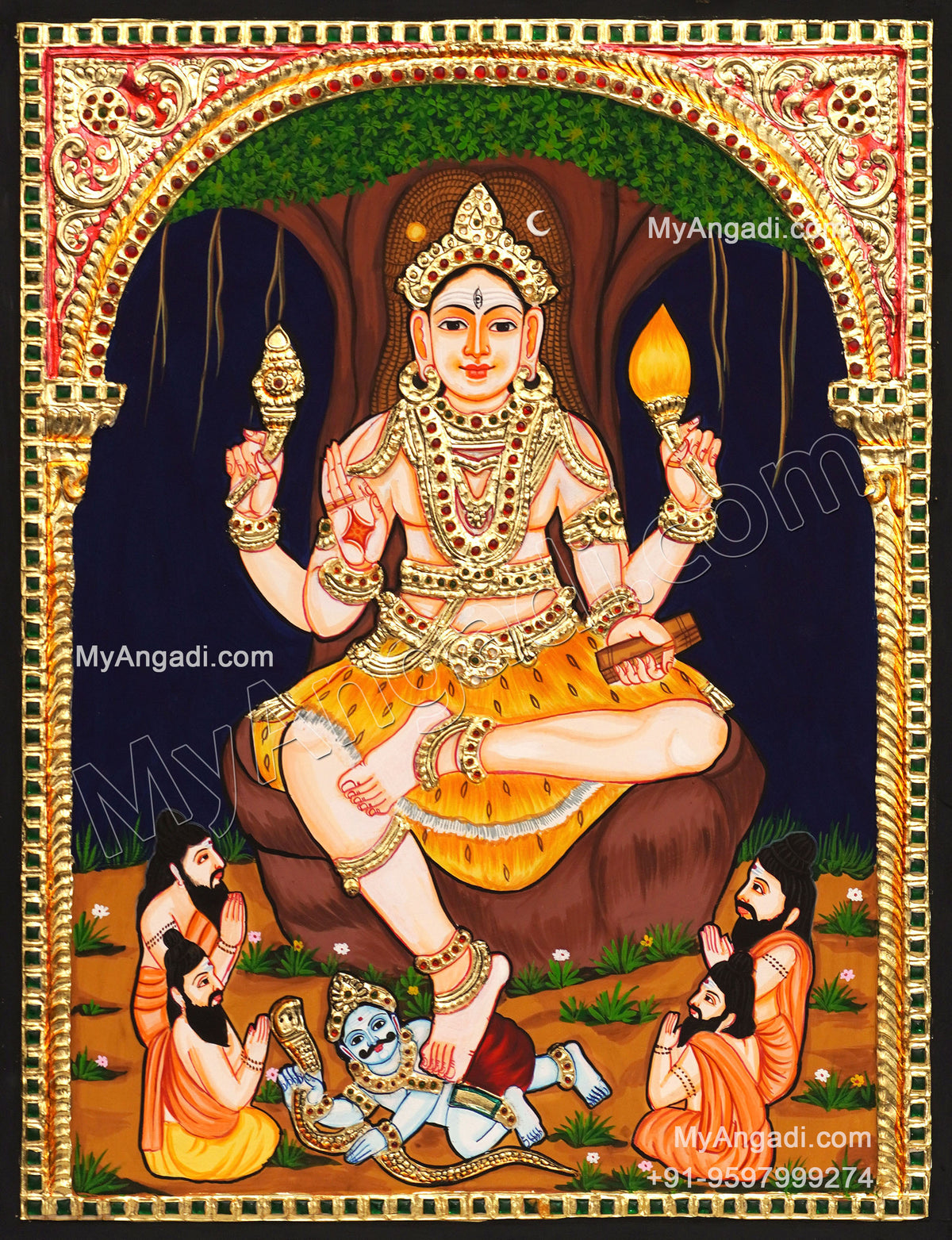 Dakshinamurthy Tanjore Painting