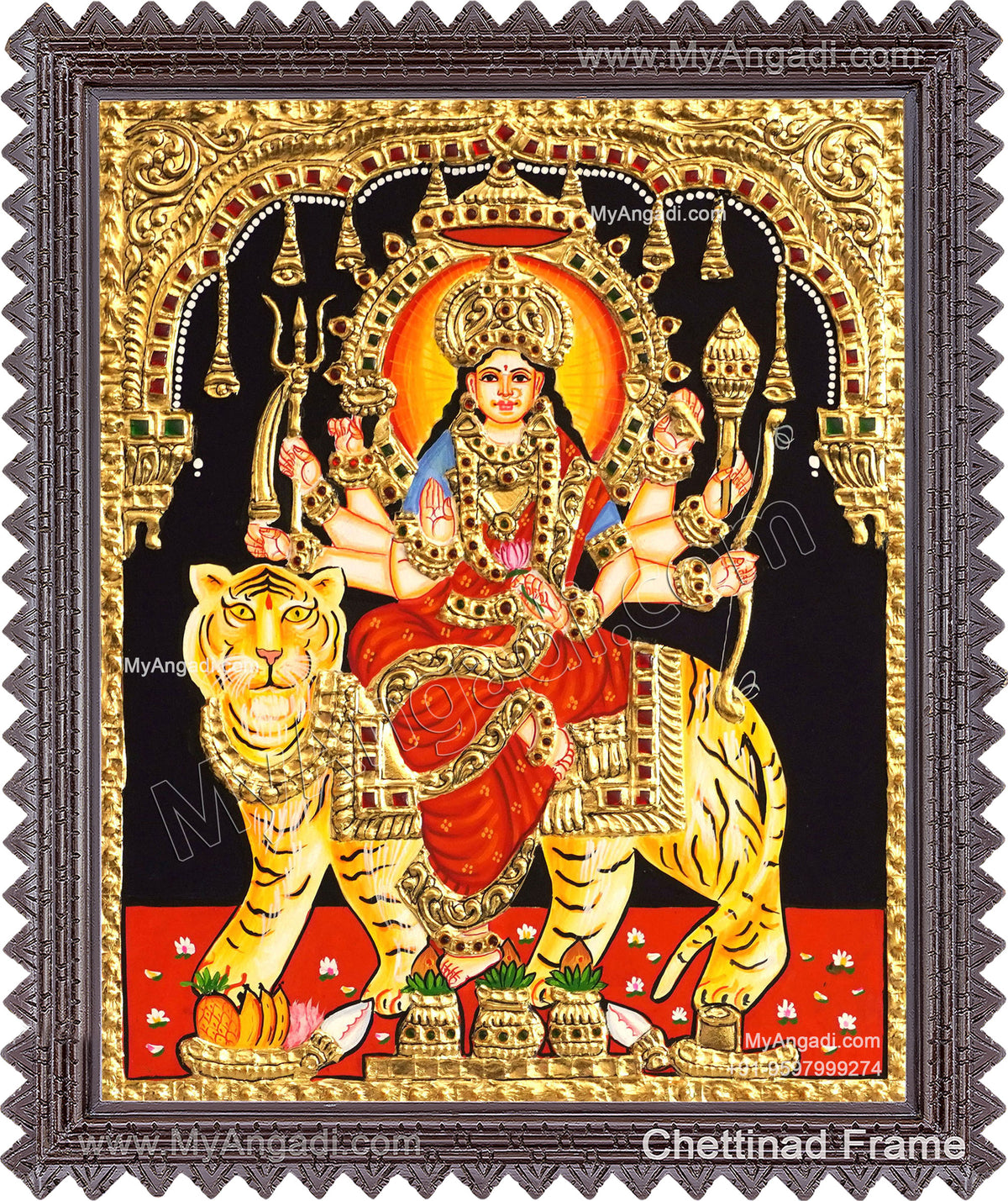 Durga Devi Tanjore Painting