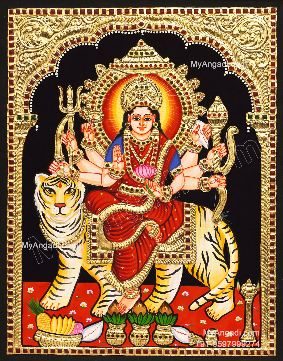 Durga Devi Tanjore Painting