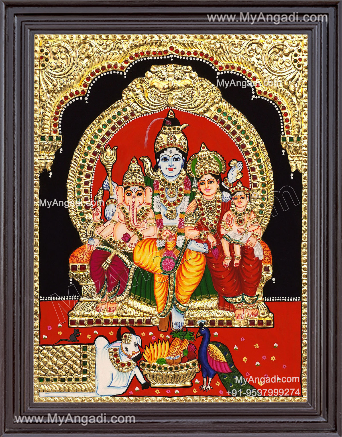 Shiva Family Tanjore Paintings