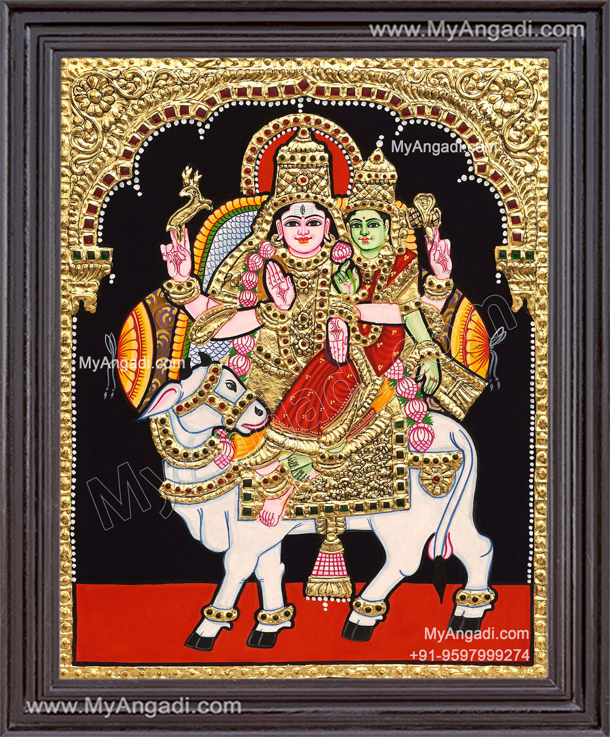 Pradhosam Sivan Parvathi Tanjore Painting