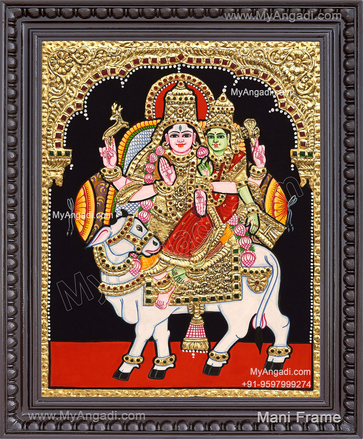 Pradhosam Sivan Parvathi Tanjore Painting