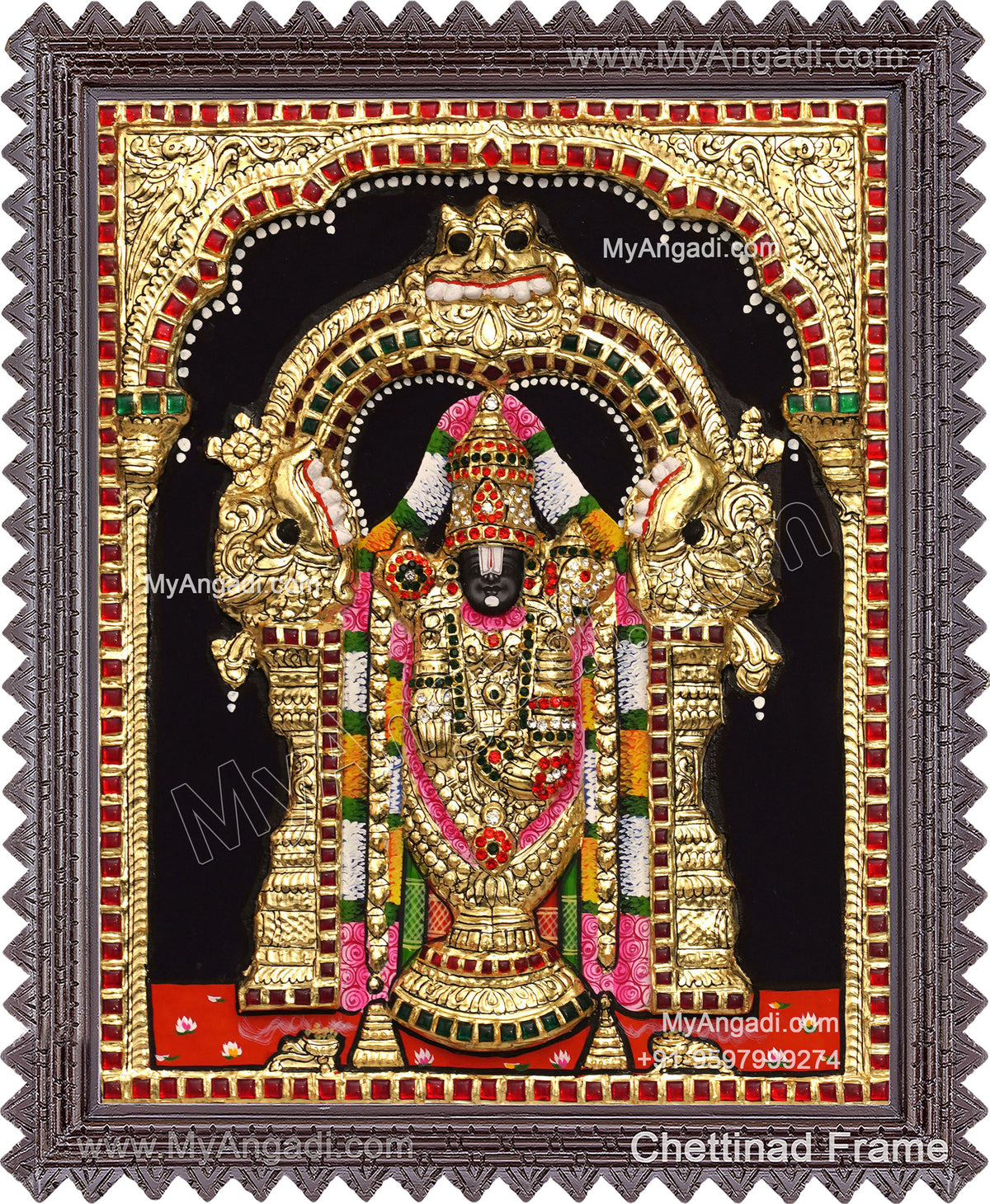 Balaji 3d Tanjore Painting