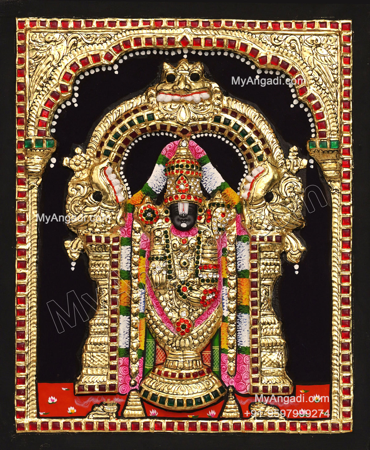 Balaji 3d Tanjore Painting