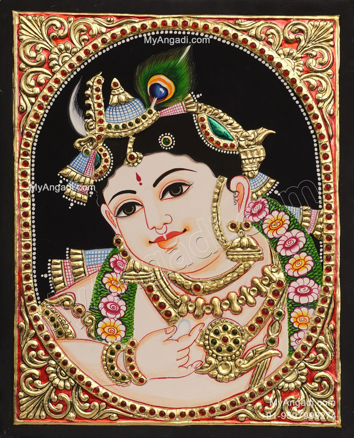 Krishna Tanjore Painting