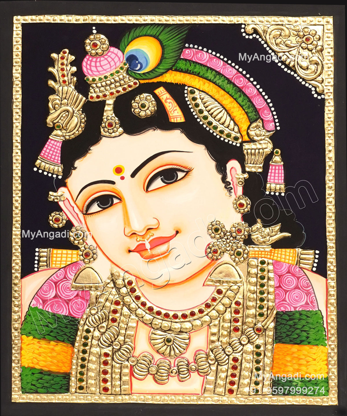 Krishna Tanjore Painting