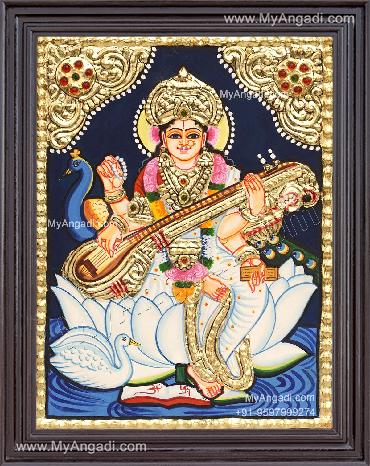 Saraswathi Tanjore Painting