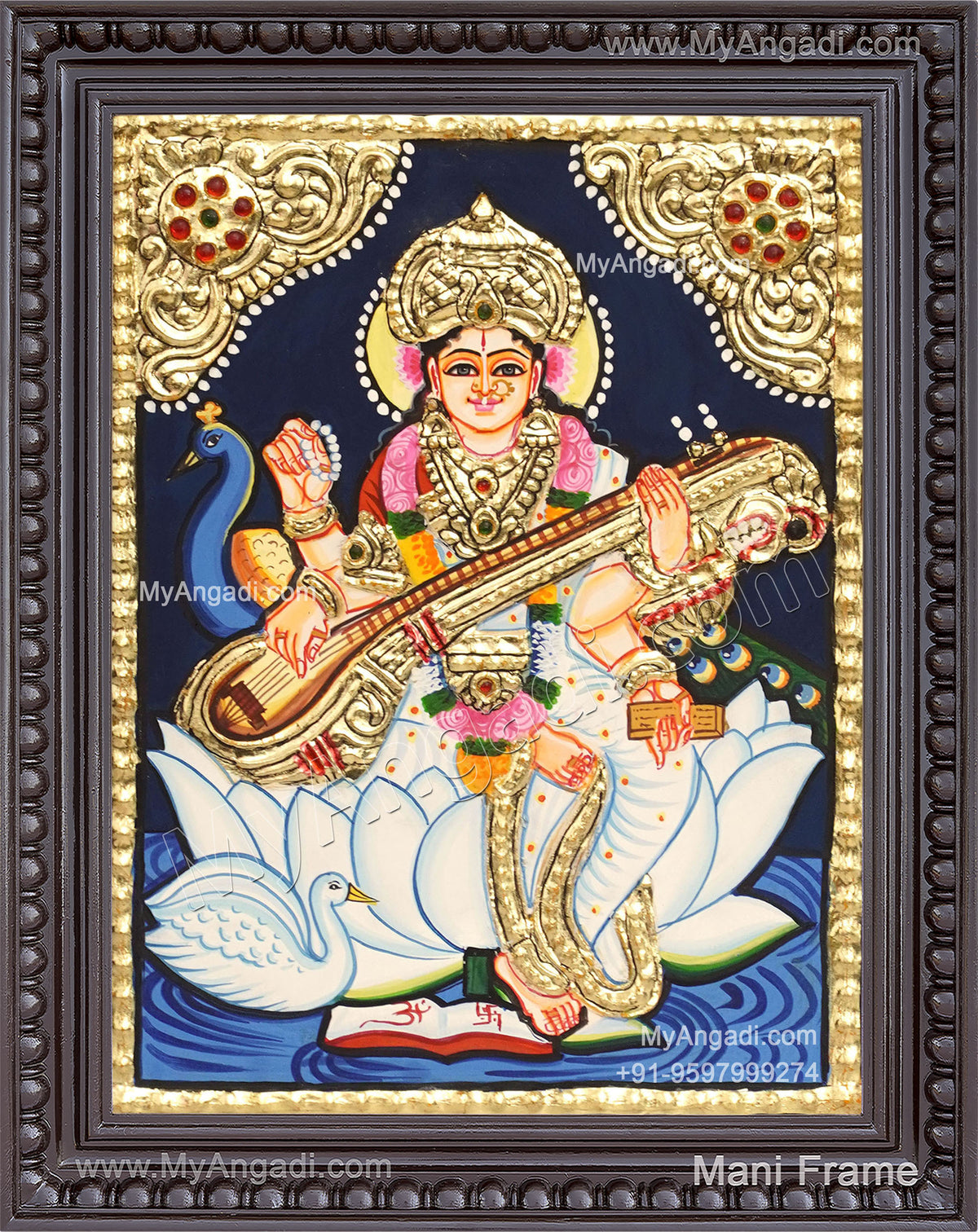 Saraswathi Tanjore Painting