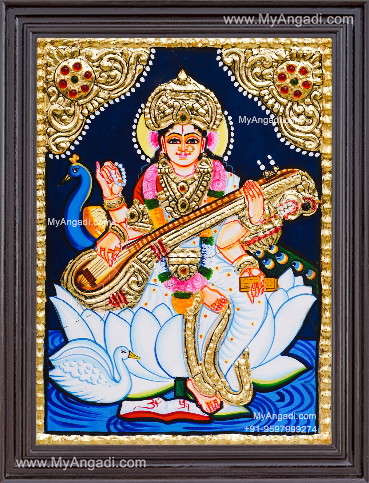 Sarawathi Tanjore Painting