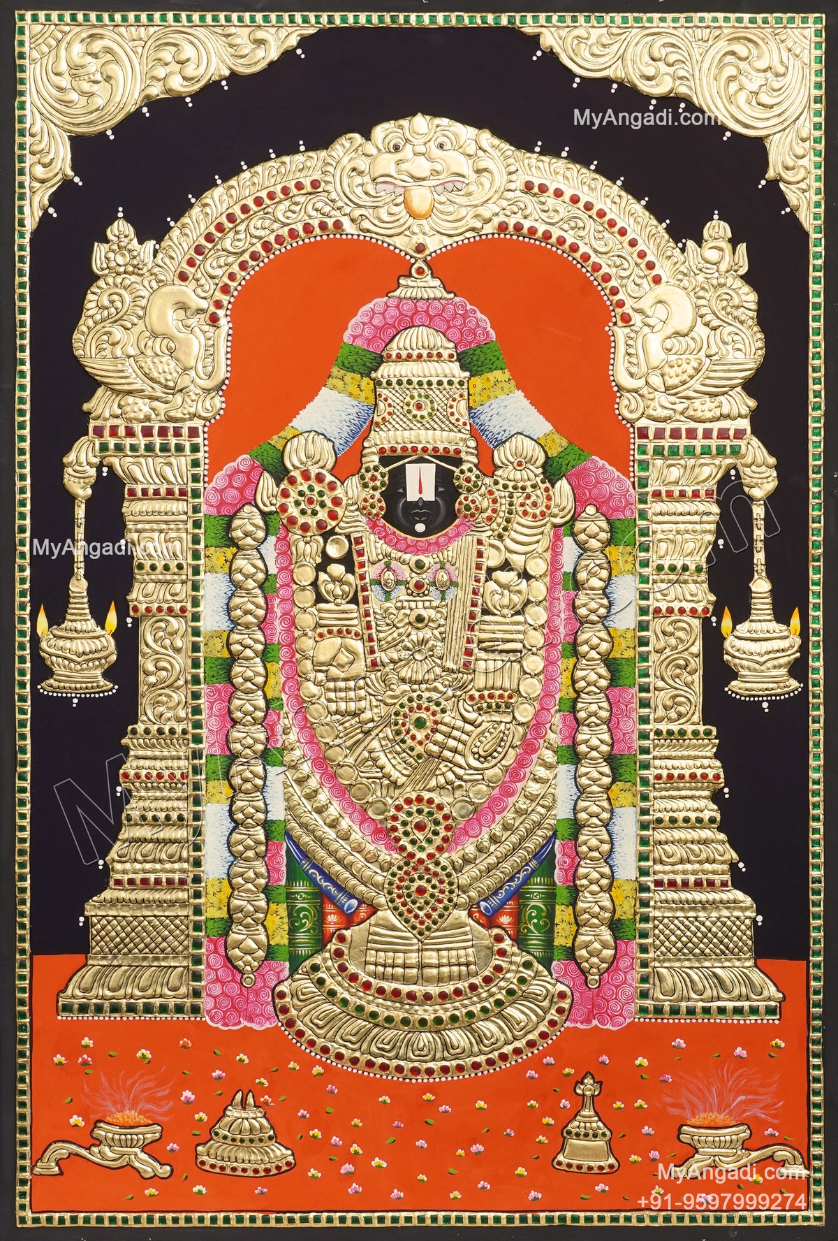 Venkateshwara Tanjore Painting