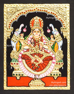 Lakshmi With 2 Elephant Tanjore Painting