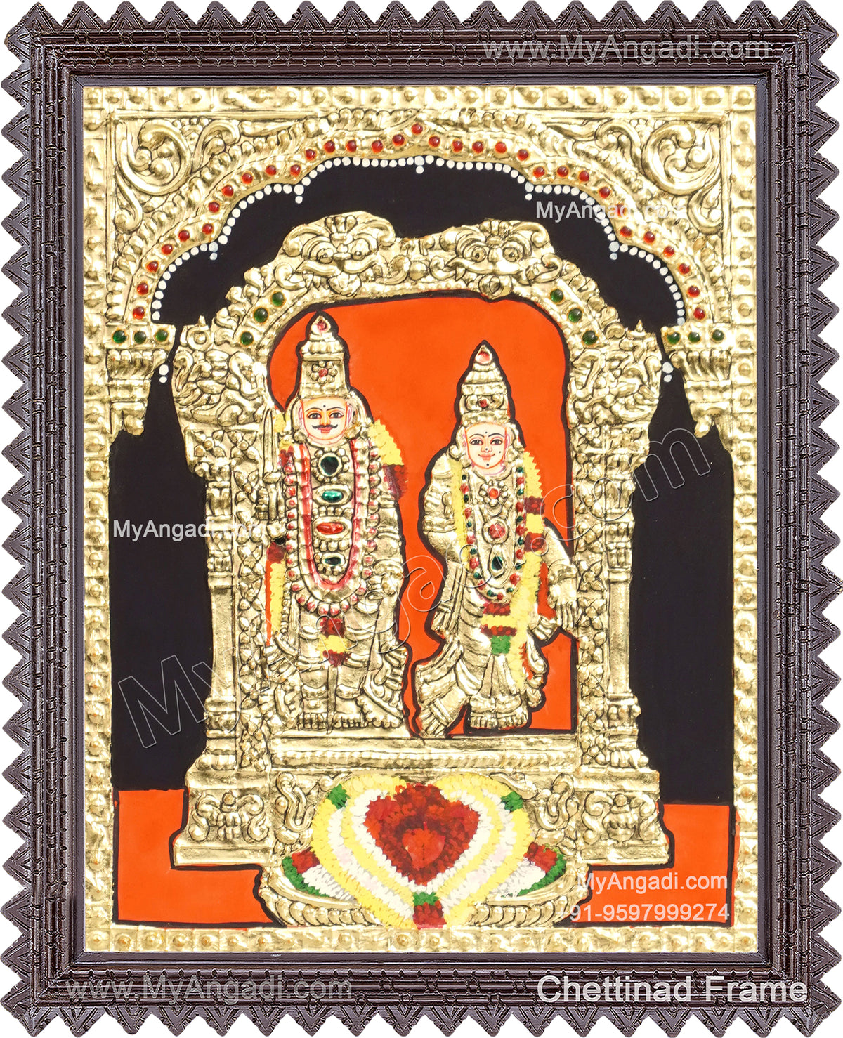 Arulmigu Raajaswamy Nallamangai Amman Tanjore Painting