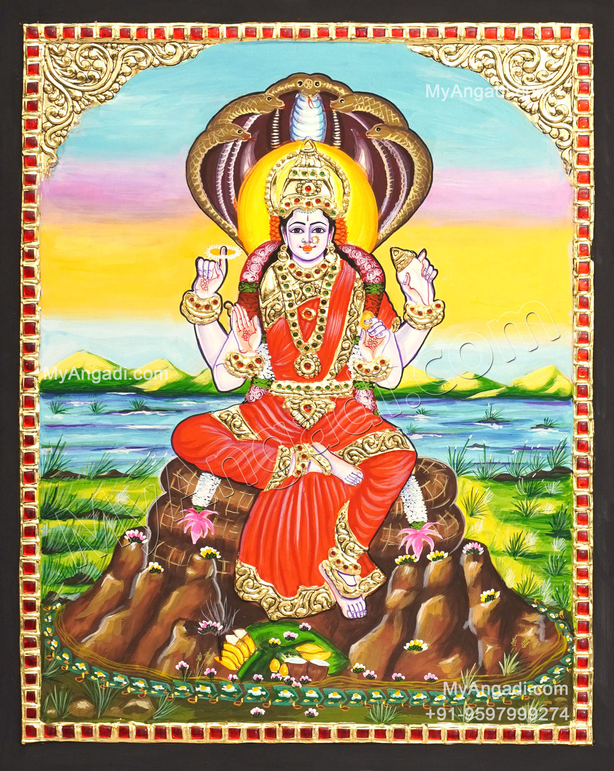 Renuka Devi Tanjore Painting