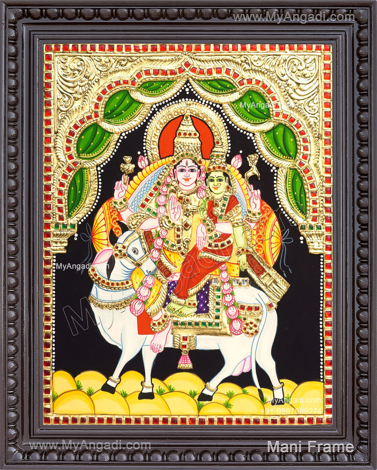 Pradhosam Sivan Parvathi Tanjore Painting