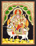 Pradhosam Sivan Parvathi Tanjore Painting
