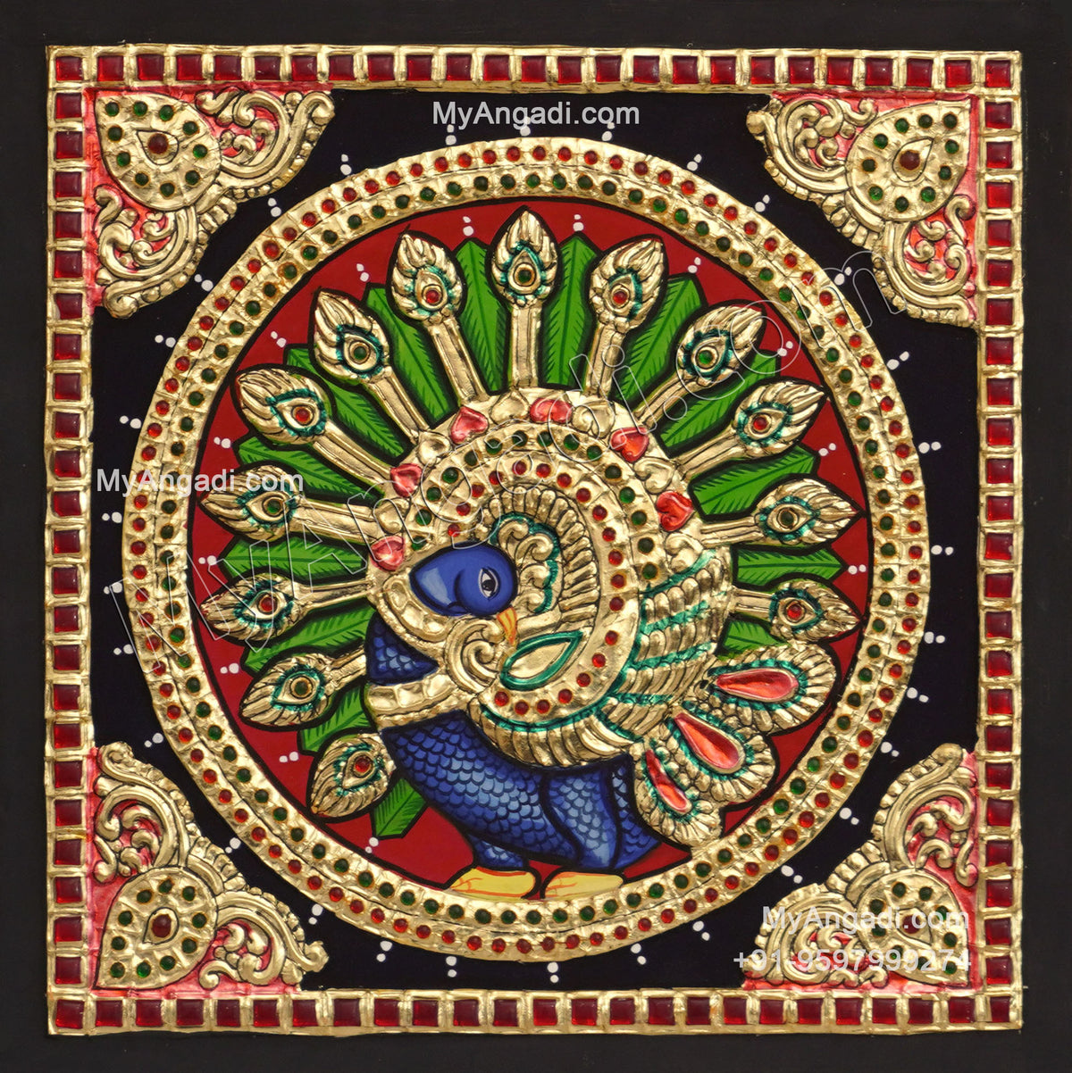 Peacock Tanjore Painting