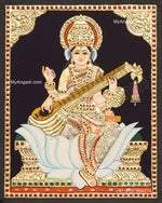 Saraswathi Tanjore Painting