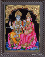 Vishnu Lakshmi Tanjore Painting