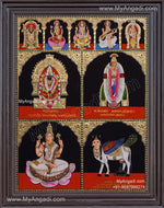 Multi God Panel Tanjore Painting